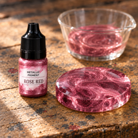 Течен металически пигмент за епоксидна смола 5 ml – розово червено (Rose Red)