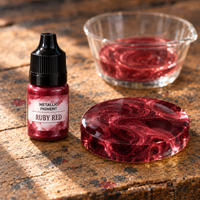 Течен металически пигмент за епоксидна смола 5 ml – рубинено червено (Ruby Red)