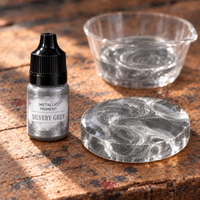 Течен металически пигмент за епоксидна смола 5 ml – сребристо сиво (Silvery Grey)