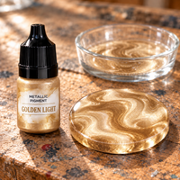 Течен металически пигмент за епоксидна смола 5 ml – светло златно (Golden – light)