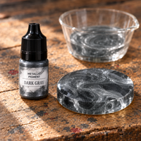 Течен металически пигмент за епоксидна смола 5 ml – тъмносиво (Dark Gray)