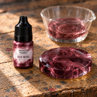Течен металически пигмент за епоксидна смола 5 ml – винено червено (Red Wine)