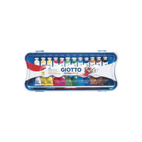 Темперни бои GIOTTO Extra Fine в туби с четка – 12 x