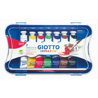 Темперни бои GIOTTO Extra Fine в туби с четка – 7 x