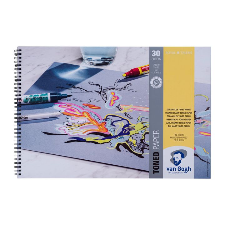 Тонирана хартия Van Gogh Ocean Blue - изберете — изображение 2