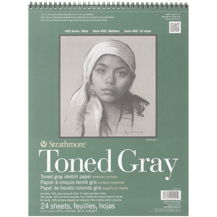 Тонирана хартия за скициране Strathmore  Gray — изображение 3