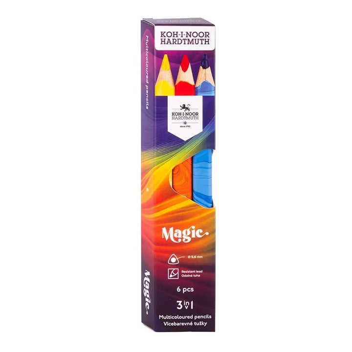 Триъгълни моливи Jumbo MAGIC / 6 бр. — изображение 1