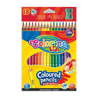 Триъгълни пастели Colorino с острилка, 18 опаковки — изображение 1
