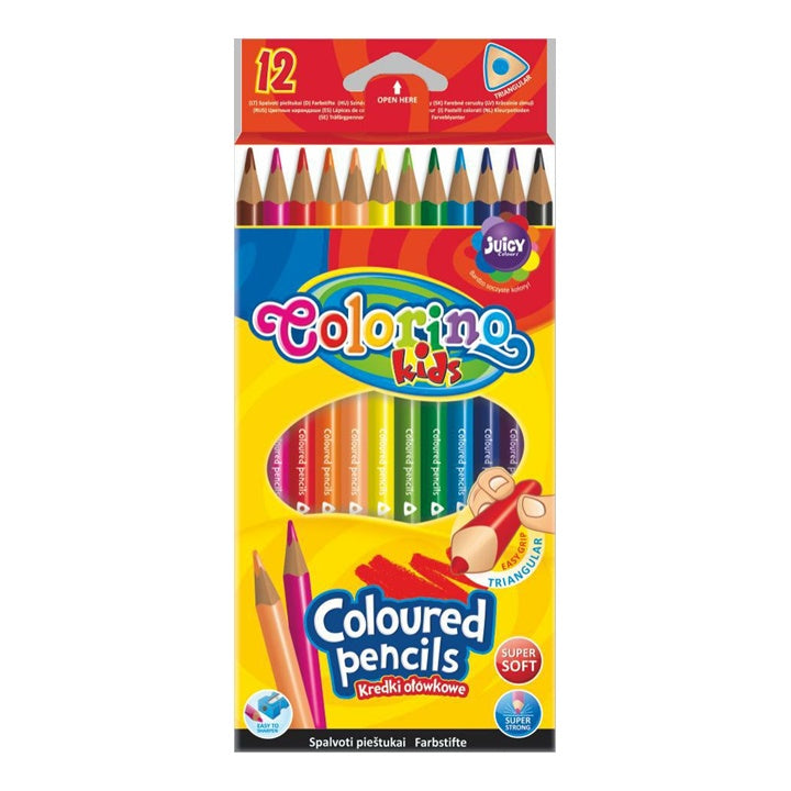 Триъгълни пастели за деца Colorino 12 бр. — изображение 1
