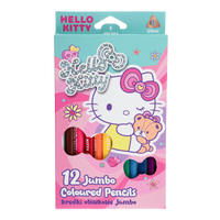 Триъгълни цветни моливи Colorino JUMBO, Hello Kitty, 12 цвята