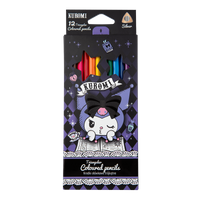 Τριγωνικές ξυλομπογιές Colorino Kuromi, 12 χρώματα