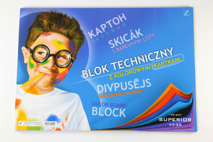 Цветен скицник SUPERIOR A3 - 25 листа — изображение 1