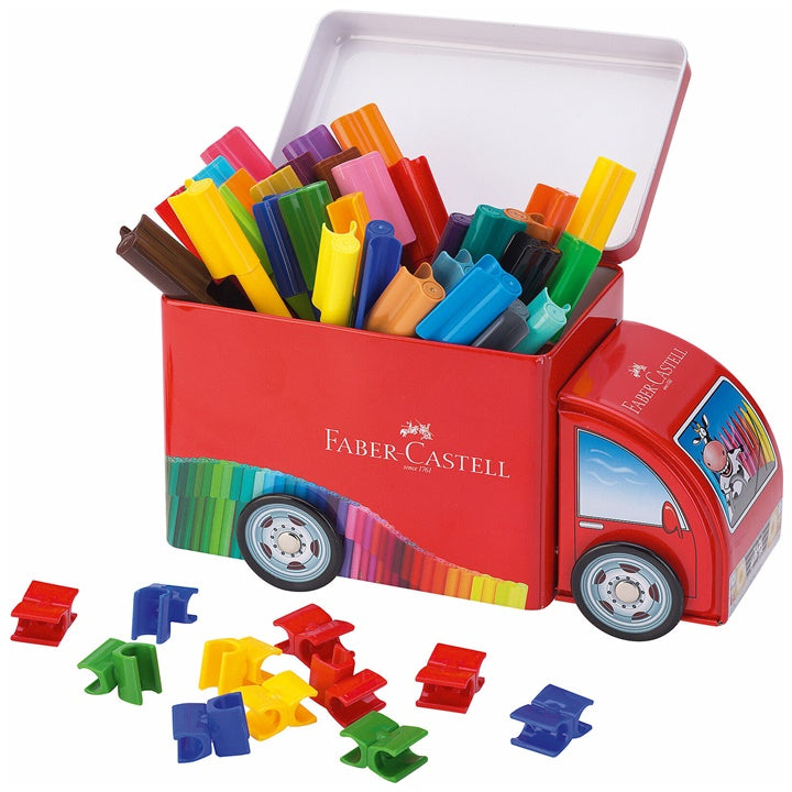 Цветни флумастери Faber-Castell с клип — изображение 1