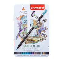Цветни моливи Bruynzeel метални нюанси 12 бр. — изображение 1