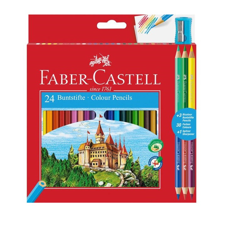 Цветни моливи Faber-Castell шестоъгълни / комплект от 24 цвята — изображение 1
