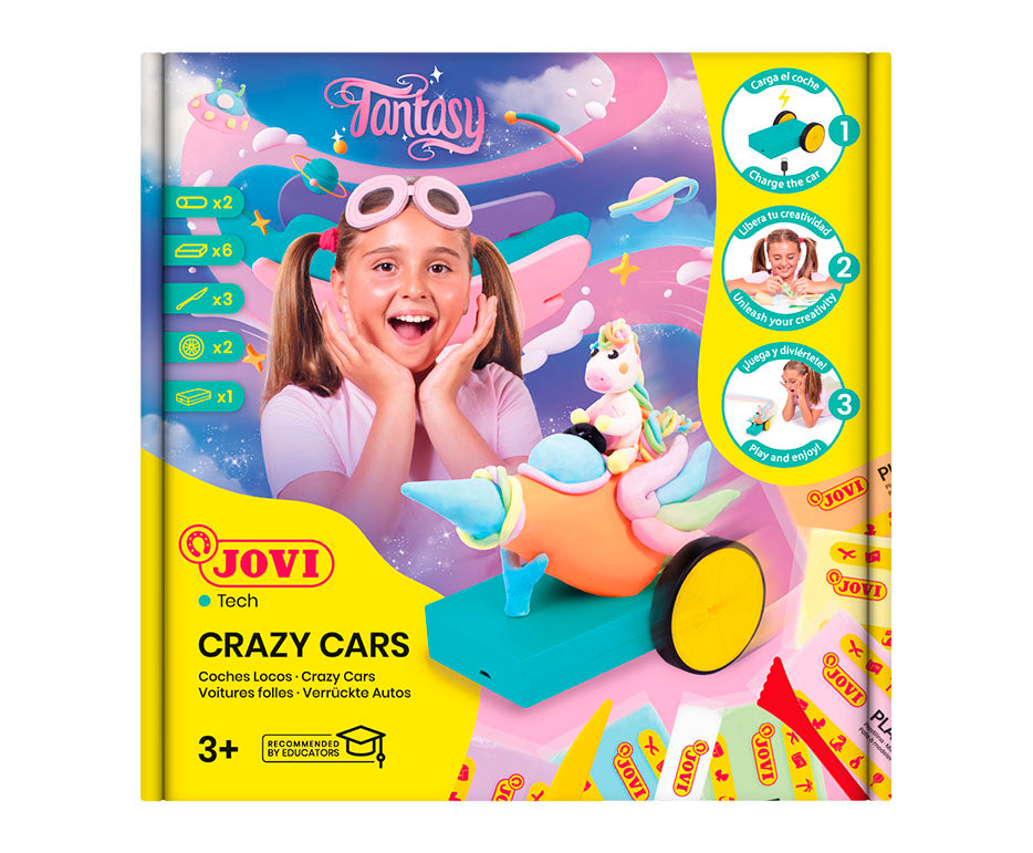Творчески комплект за моделиране JOVI Tech Crazy Cars Фантазия 14 бр.