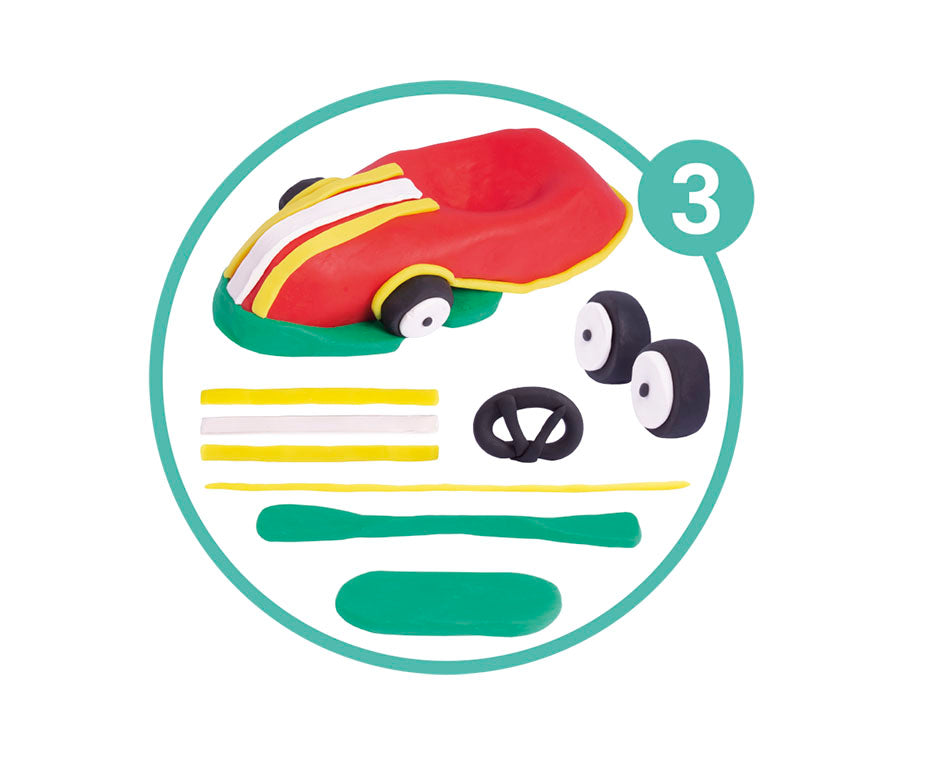 Творчески комплект за моделиране JOVI Tech Crazy Cars Състезания 14 бр.