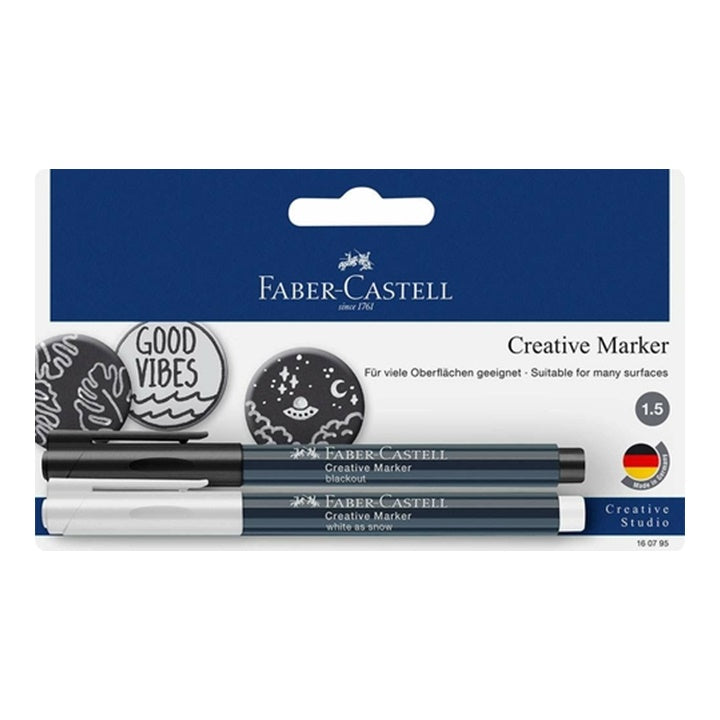 Творчески маркери Faber Castell бяло/черно — изображение 1