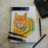 Posca KPA-100 24C маслени пастели, комплект, микс от цветове