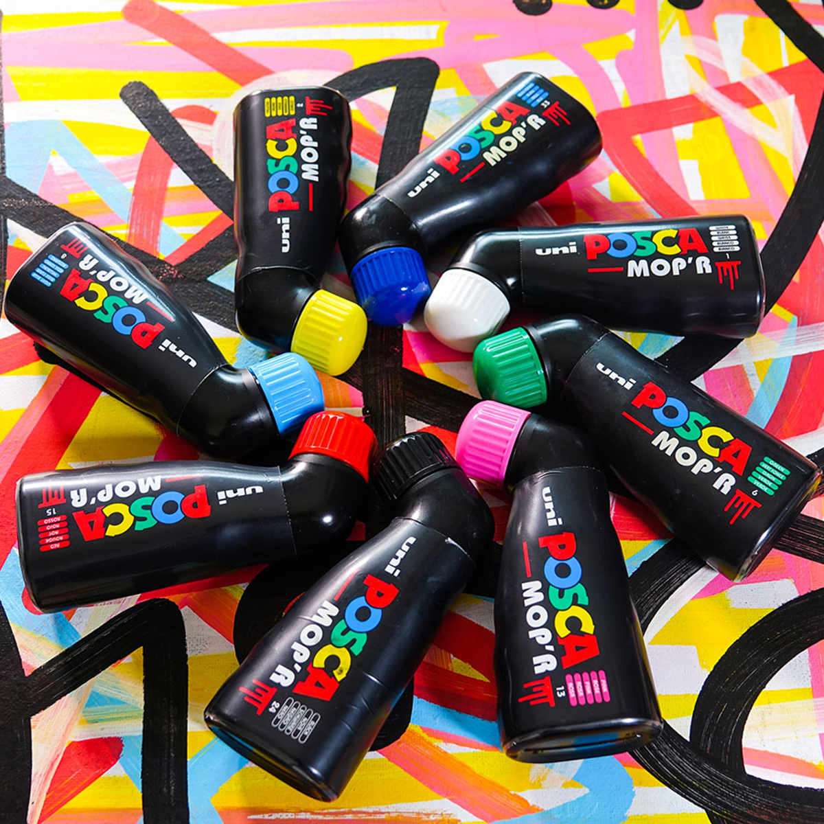 Posca PCM-22 8C MOP´R комплект маркери, 3 – 19 mm, микс от цветове (8 бр.)