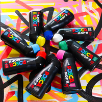 Posca PCM-22 8C MOP´R комплект маркери, 3 – 19 mm, микс от цветове (8 бр.)