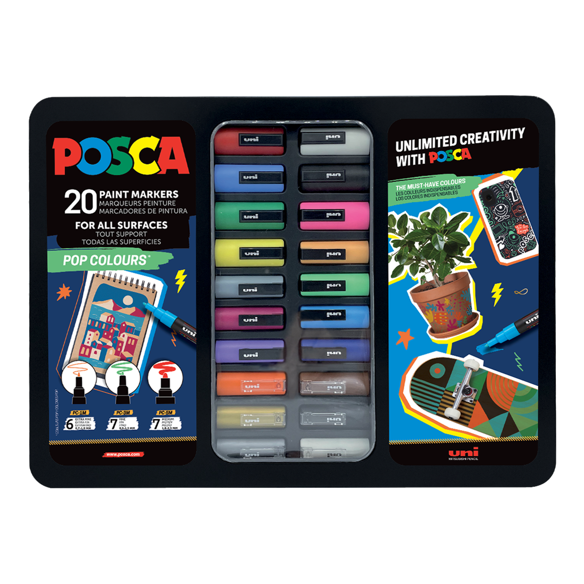 Комплект маркери Posca микс