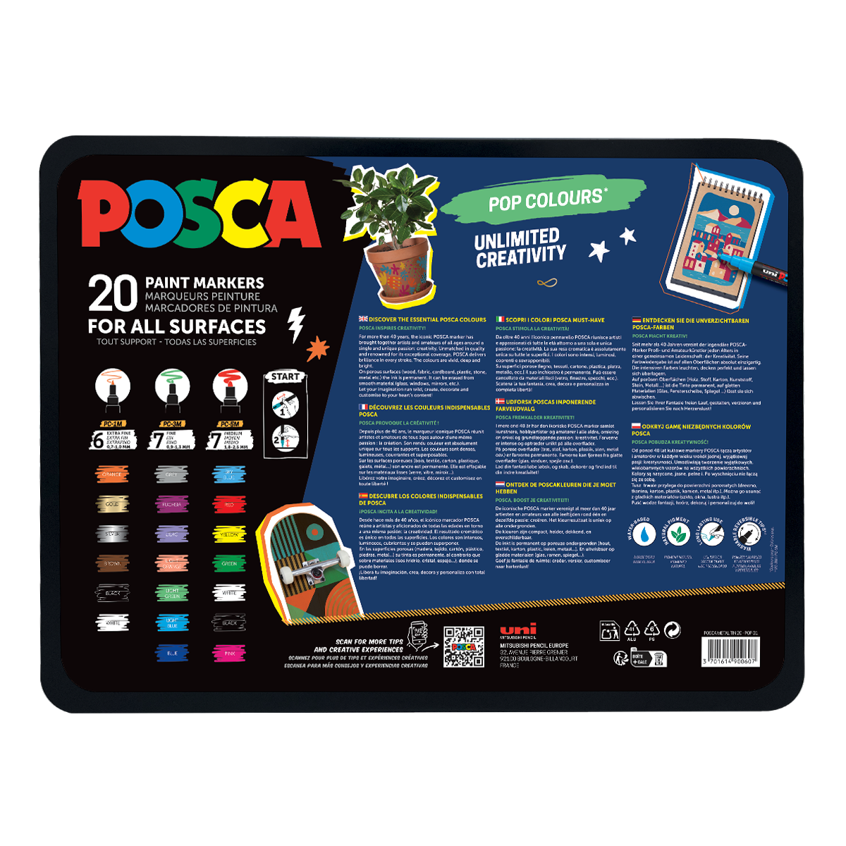 Комплект маркери Posca микс