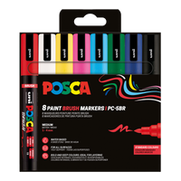 Комплект маркери Posca PC-5BR, 1 – 4 mm, основни цветове – 8 бр.