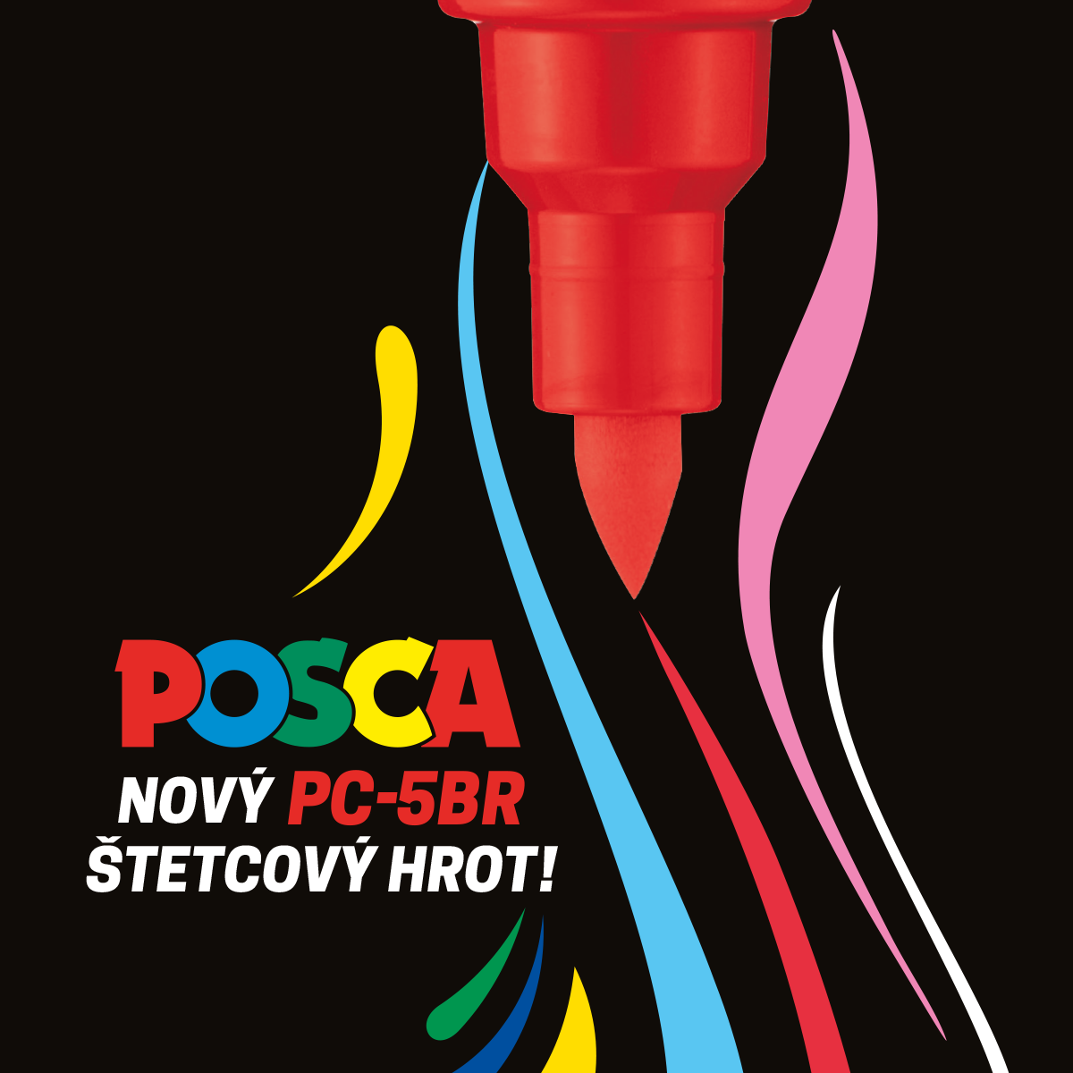 Комплект маркери Posca PC-5BR, 1 – 4 mm, основни цветове – 8 бр.