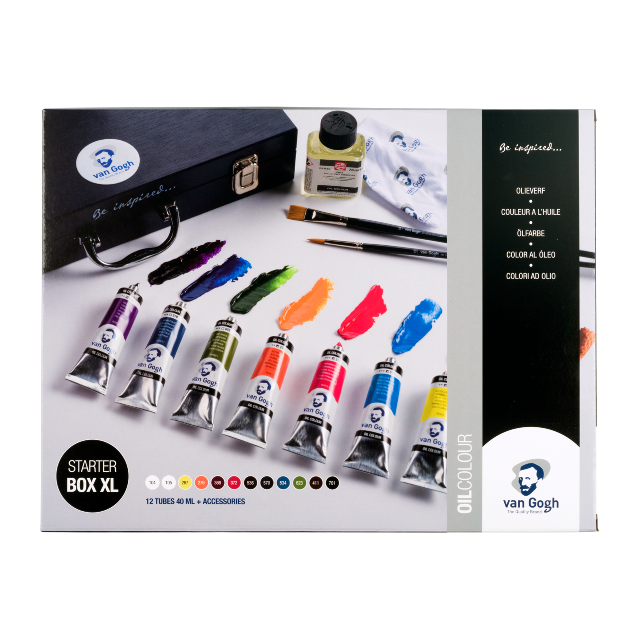Комплект маслени бои ROYAL TALENS Van Gogh стартов бокс XL 12 x 40 ml + аксесоари