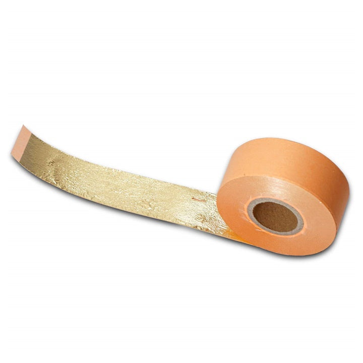 Златни метални резени на руло 2,5 cm x 50 m — изображение 1