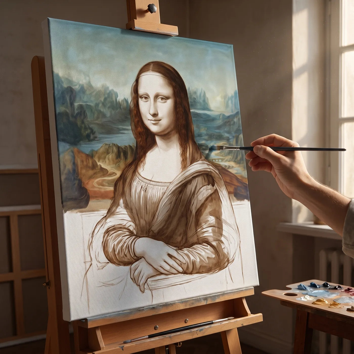 Маслена боя върху лененото платно MUSEAL