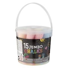 JUMBO Цветни тебешири в кофичка 15 бр.